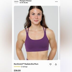 Paragon Fitwear Plum Sports Bra